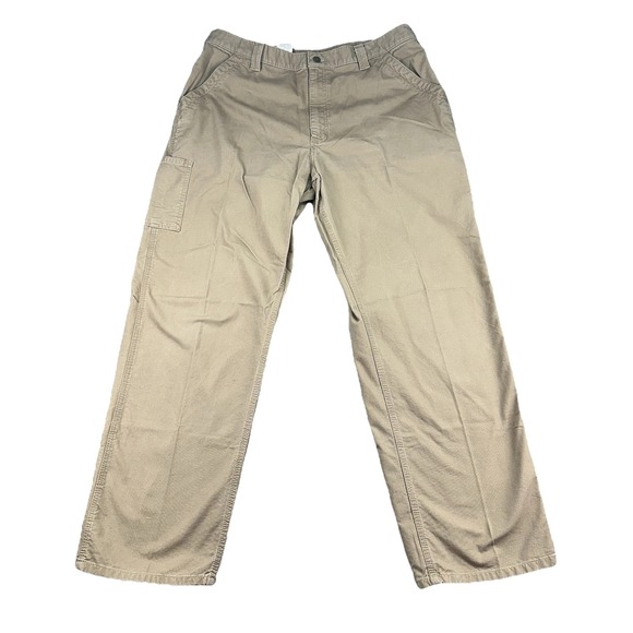Carhartt Jeans Dungaree Fit 40x34 Tan B151-DKH Cotton Carpenter Work Pants - Picture 1 of 7